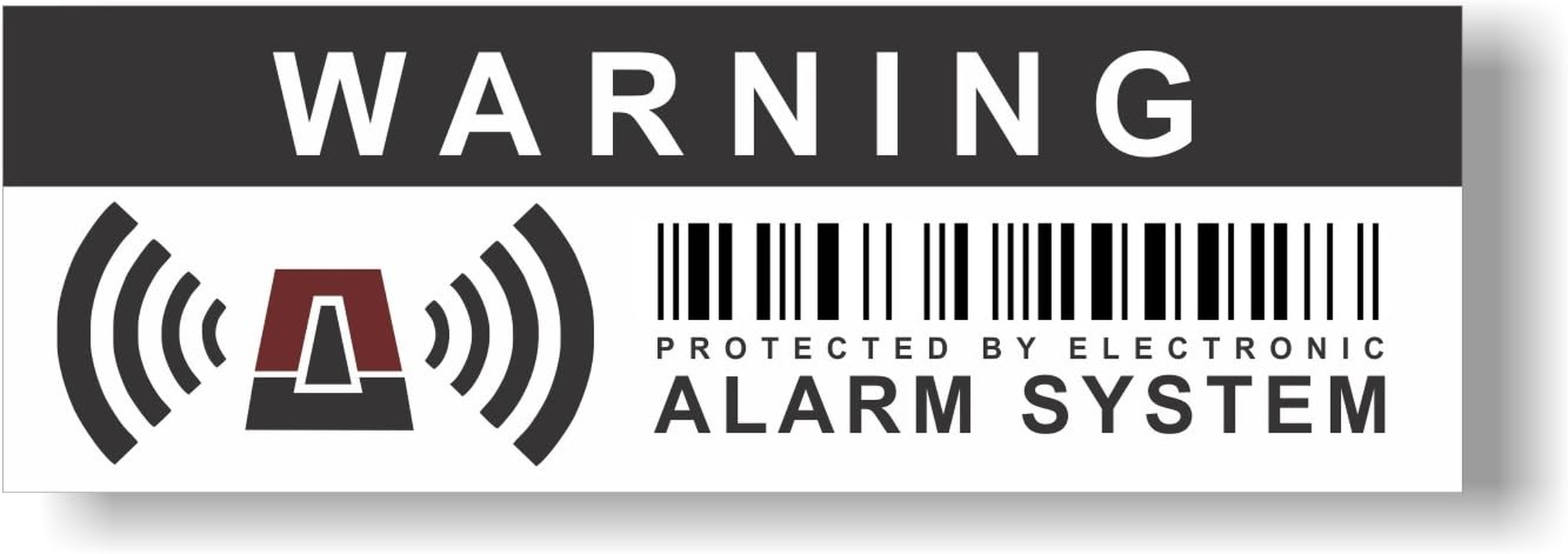 12 X Security Alarm Warning Sign Stickers - for Internal and External Use - Protection for Home, Car. - Weatherproof - Size: 4,1 X 1,4 in - Warning - Protected by Electronic Alarm System