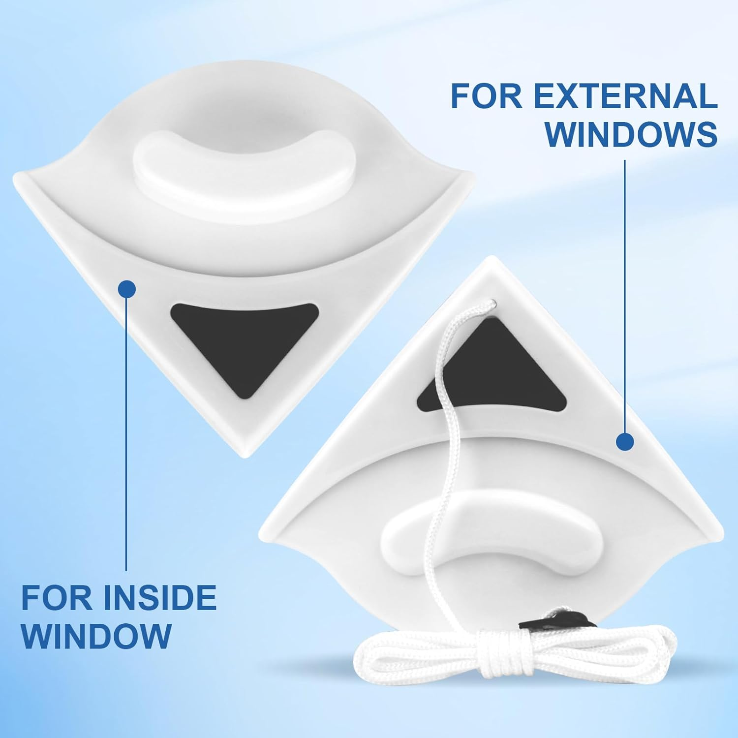 Riksam Double Sided Magnetic Window Cleaner Glazed Window Glass Wiper Clean Brush Tools image number 5