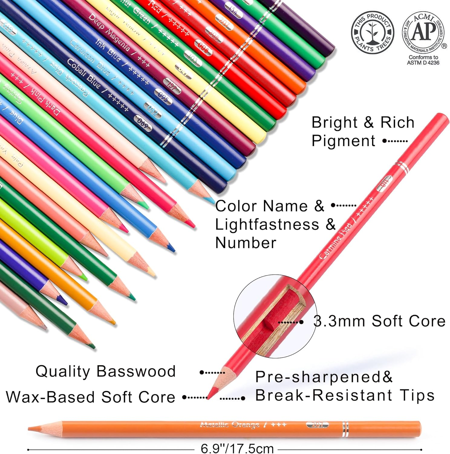 80 Colored Pencils Set for Adults Coloring &ndash; 72 Colors Coloring Pencils with Extras,Artists Soft Core,Drawing Pencils Art Craft Supplies for Adults Beginners Kids