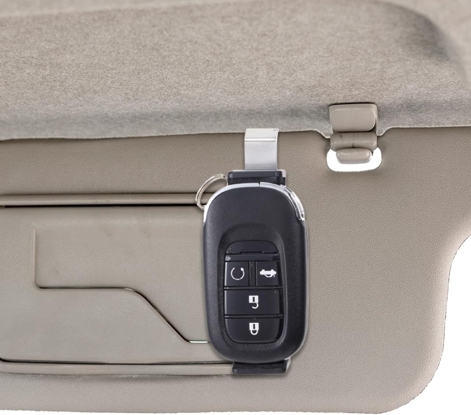 Pack of 2 Garage Door Opener Clip, Universal Garage Door Opener, Adjustable Visor Clips, Gate Remote Control Holder, Suitable as Replacement for Remote Controls of Different Sizes (5.3-7.2 Cm) image number 3