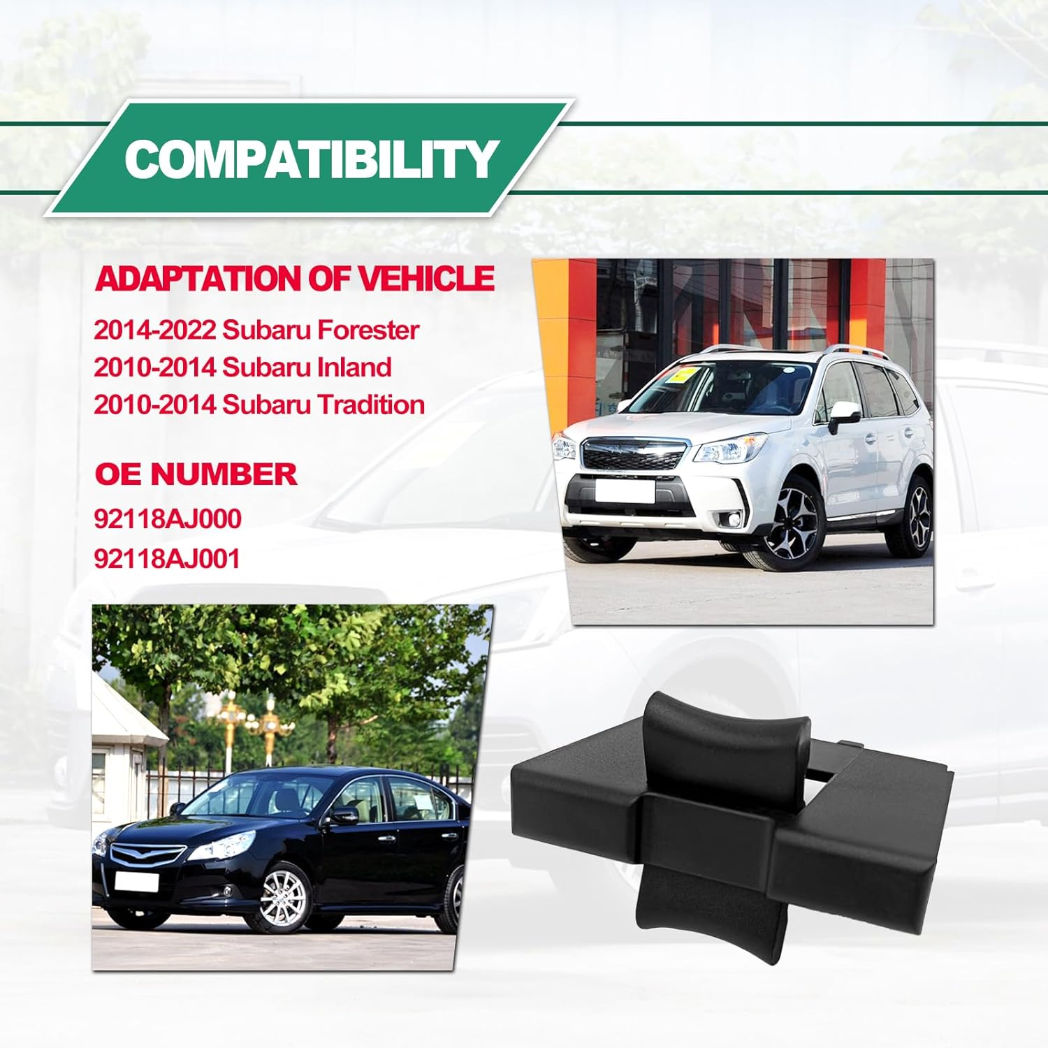 Vrasly Center Console Cup Holder Insert Divider Compatible with Subaru Forester 2014 2015 2016 2017 2018 2019 Year, Outback 2010 2011 2012 2013 2014 Replace 92118AJ000 92118AJ001 image number 5