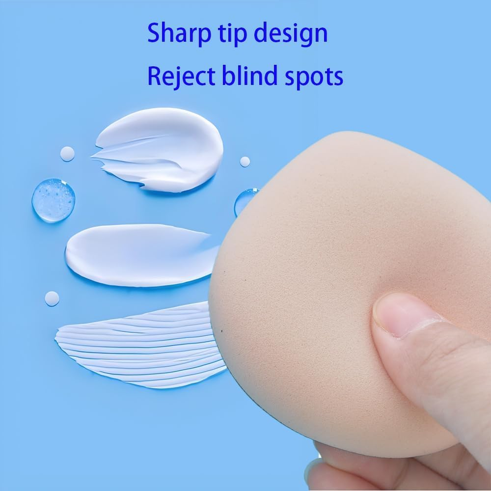 5 Pcs Beauty Blender Makeup Sponges for Foundation Powder Puff,Korean Makeup Sponge, Designed for Contouring,Eye and Corner,Travel Size Beauty Tools image number 1