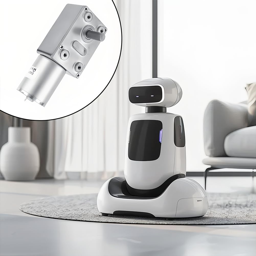 Joyzan Worm Geared Motor, Dc 12V Gear Box Motor Reversible High Torque Electric Motor Electric Drive Reduction Motor for Windows Door Opener and Miniature Winch (6RPM) image number 2