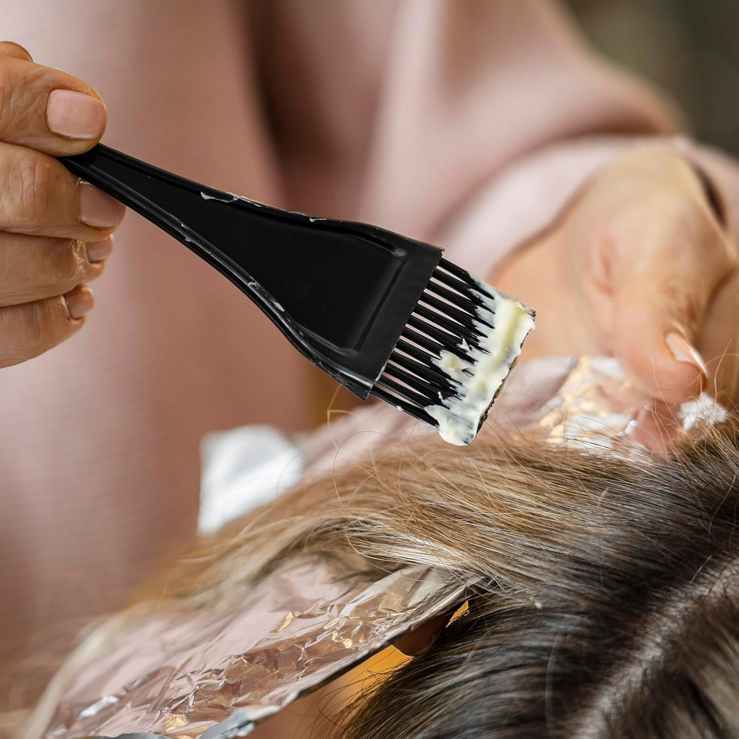 Ymapinc 3 Pcs Hair Coloring Dye Brush, Hair Stylist Supplies Salon Accessories Applicator Brushes for Hairs DIY Tools (Plastic, Black) image number 6