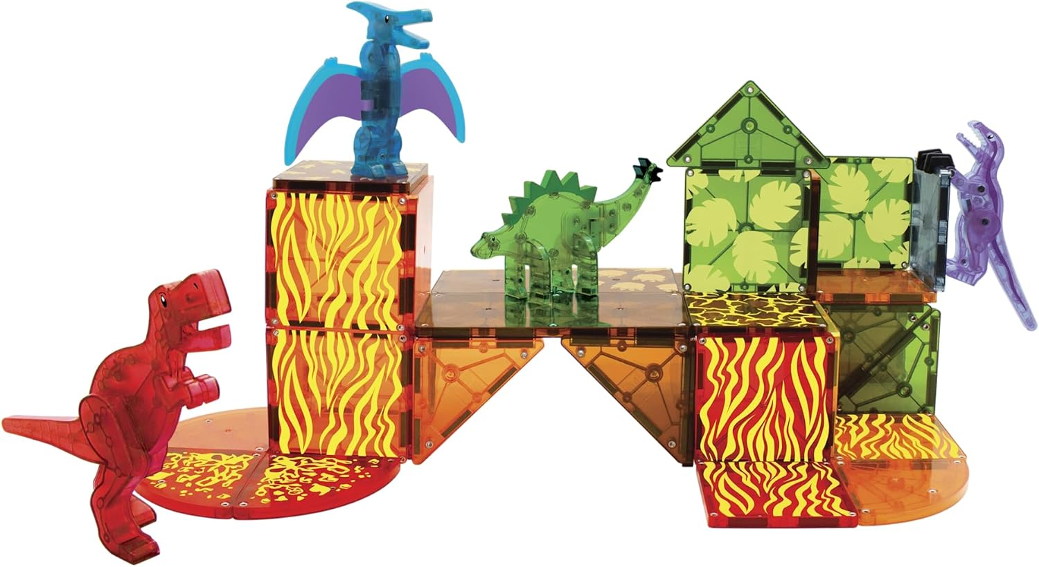 Magna-Tiles Dino World Magnetic Construction 40-Piece Set image number 4