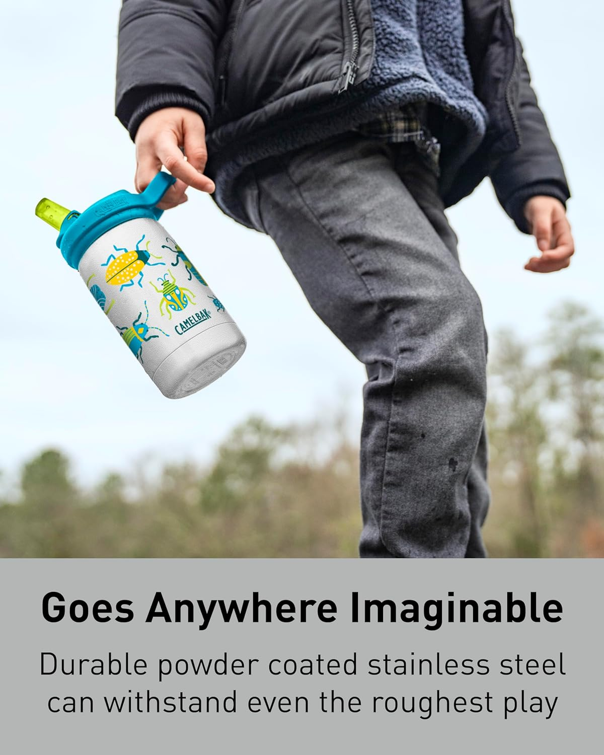 Camelbak Eddy+ Kid'S Vacuum Insulated Stainless Steel Water Bottle, 350 Ml Capacity, Flowerchild Sloth image number 2