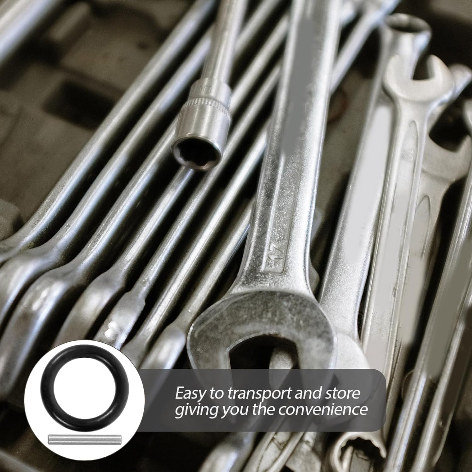 LIFKICH 6Pcs Electric Wrench Retainer Ring Set with O-Ring and Pin Clips, Socket Retainers 8-19Mm for Impact Wrenches, Automotive Repair and Maintenance Tools image number 2