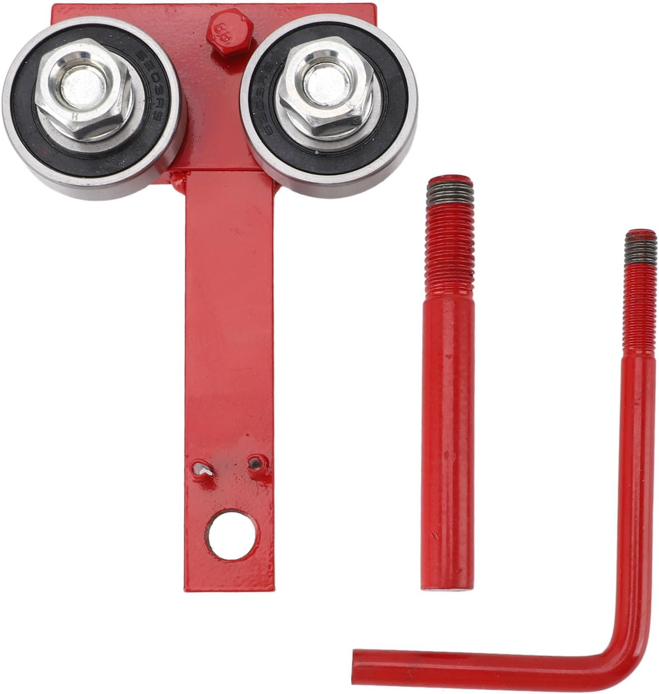 Chainsaw Bar Rail Tightening Repair Tool, Cast Iron Aluminum Chainsaw Bar Rail Closing Tool with Efficient File Design, for Chainsaw Chain Grinding, Red image number 3