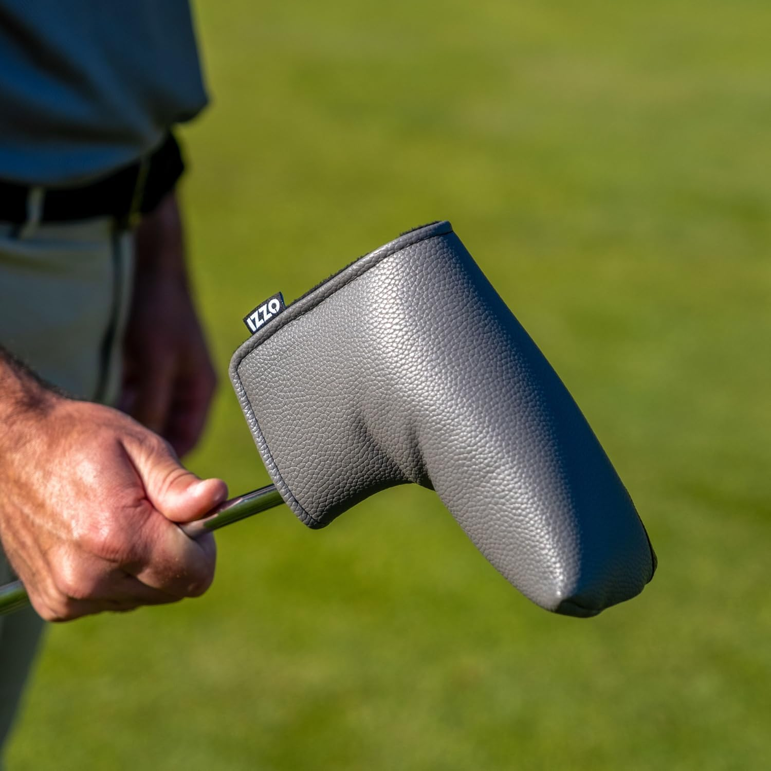 IZZO Golf Premium Blade Putter Covers - Gray/Black image number 2