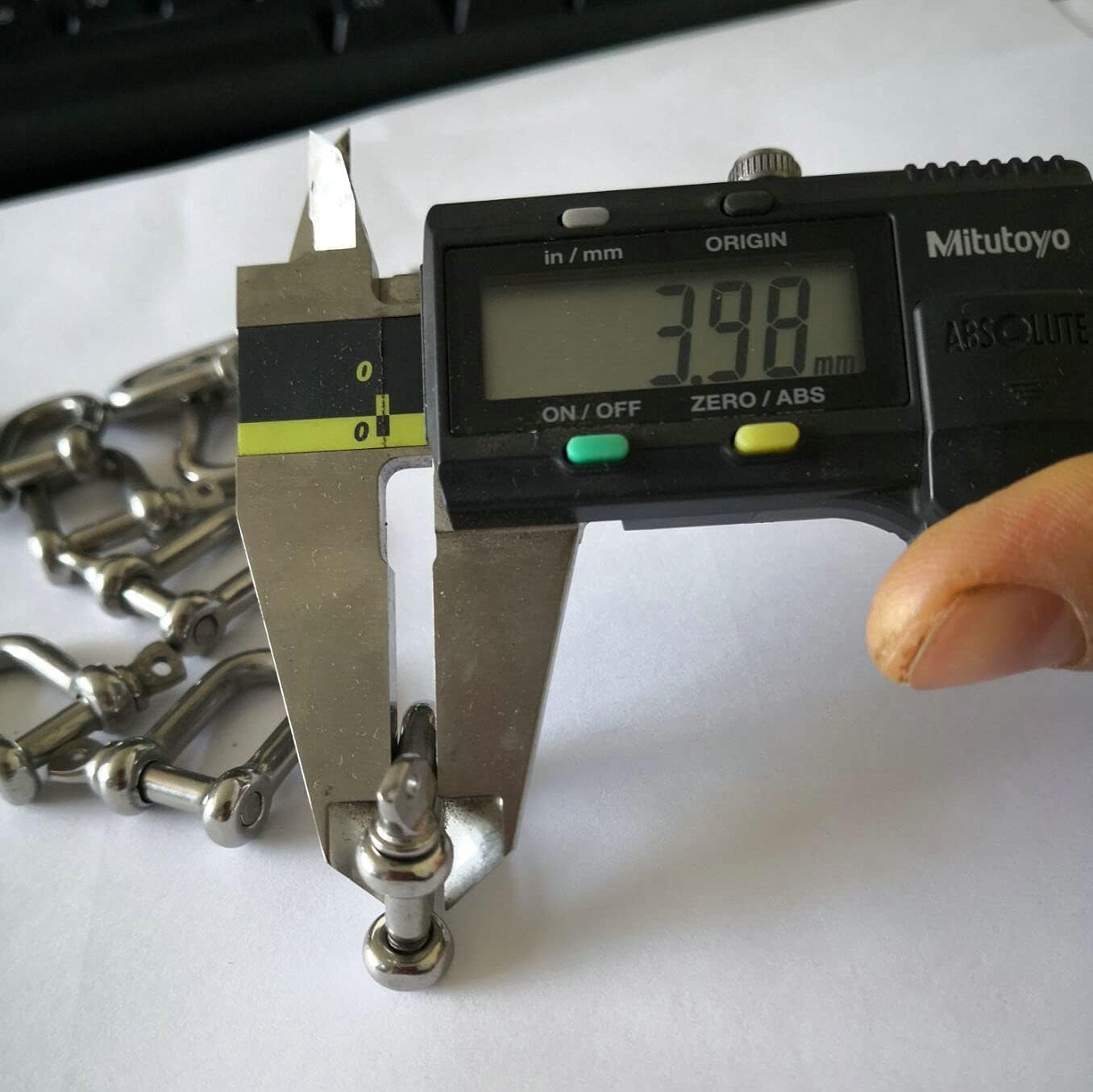 Jy-Marine Stainless Steel Mini D Shackle, 4Mm, Silver Color,For Paracord Jewelry, Marine Tackle-10 Pieces image number 1