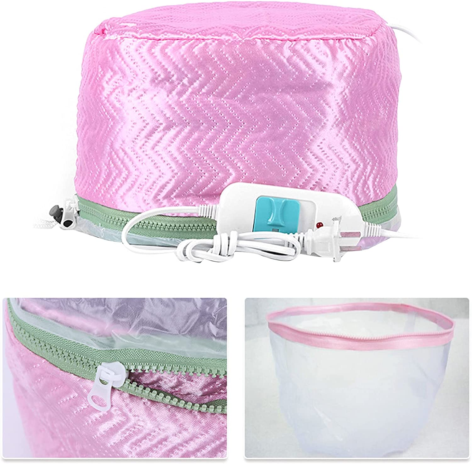 FAMKIT Electric Hair Steamer Cap Hair Nourishing Styling Thermal Treatment Hat 2 Temperature Adjustable image number 1