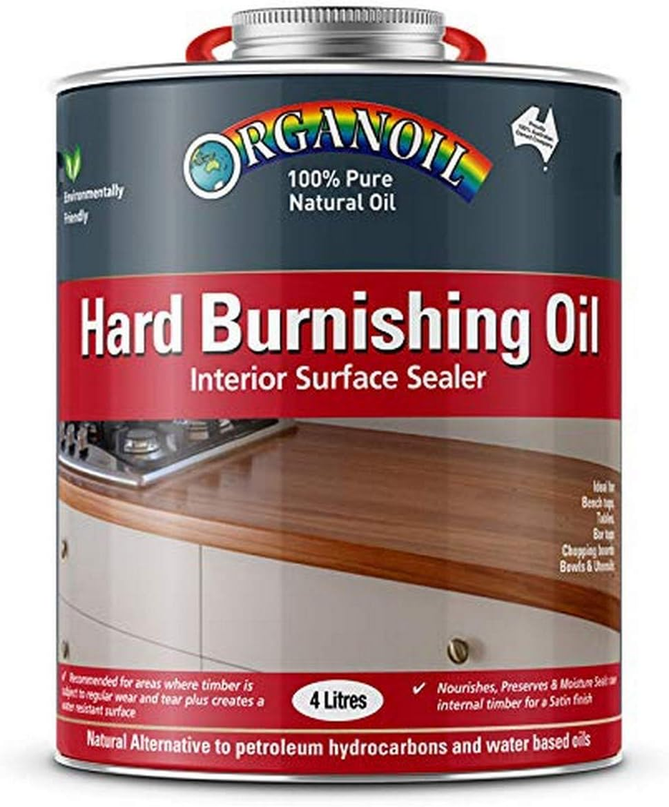 Tung Oil Interior Surface Sealer Hard Burnishing Oil 4L, Clear