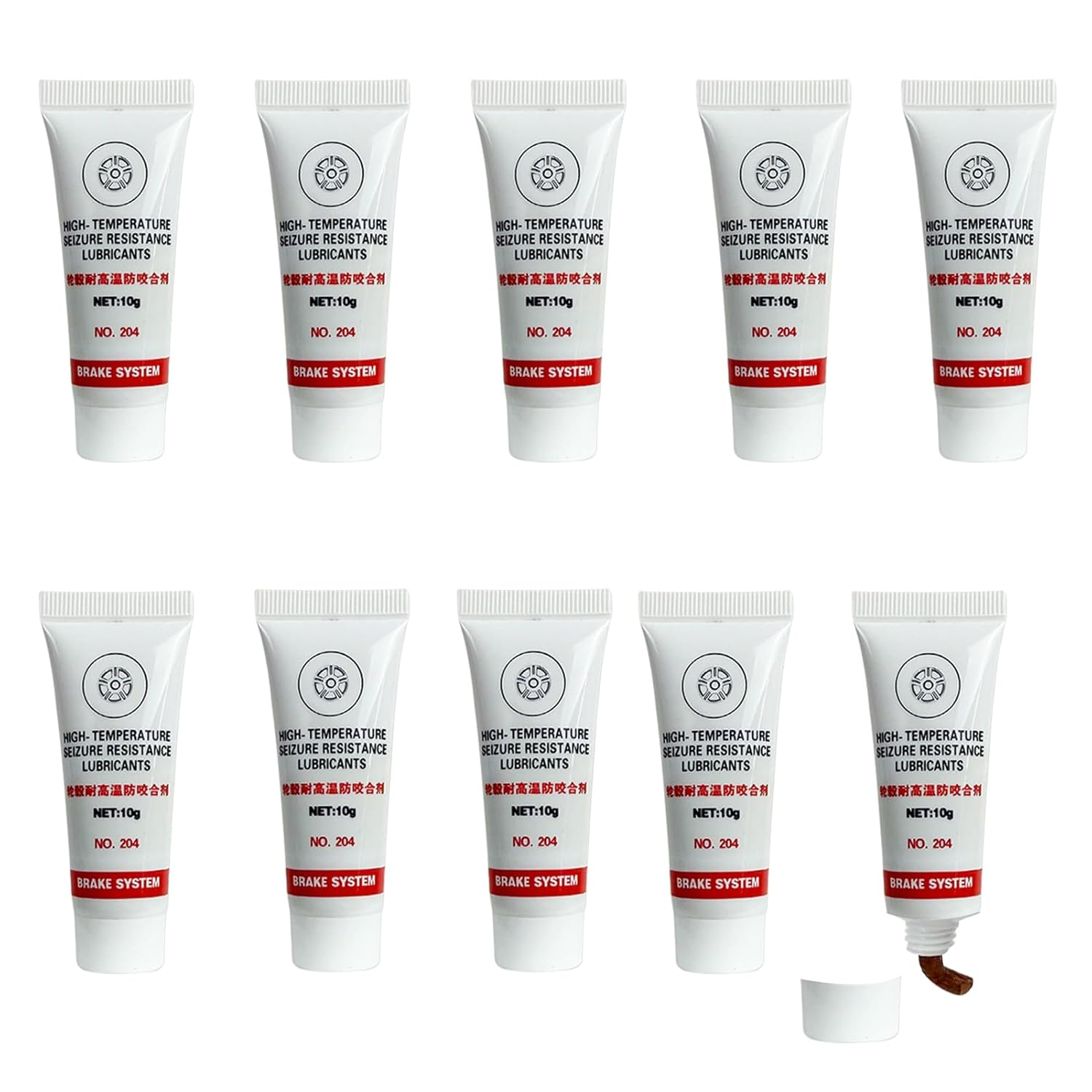 Brake Grease - Thread Anti-Seize Agent | Anti-Rust Compound Portable 10 Piece for Car Thread Bolt Hub Disc Spark Pin