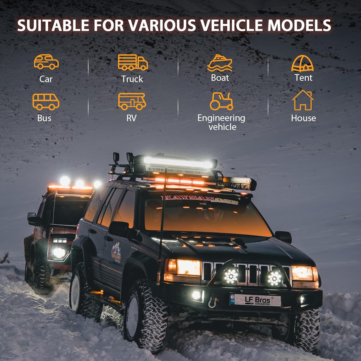 LF Bros 220V/12/24V 5KW Diesel Heater, All-In-One 5L Air Diesel Parking Space Heater with Stylish Design, Come with Remote Control and LCD Screen, Suitable for Home Shop Garage Camper&hellip; image number 6