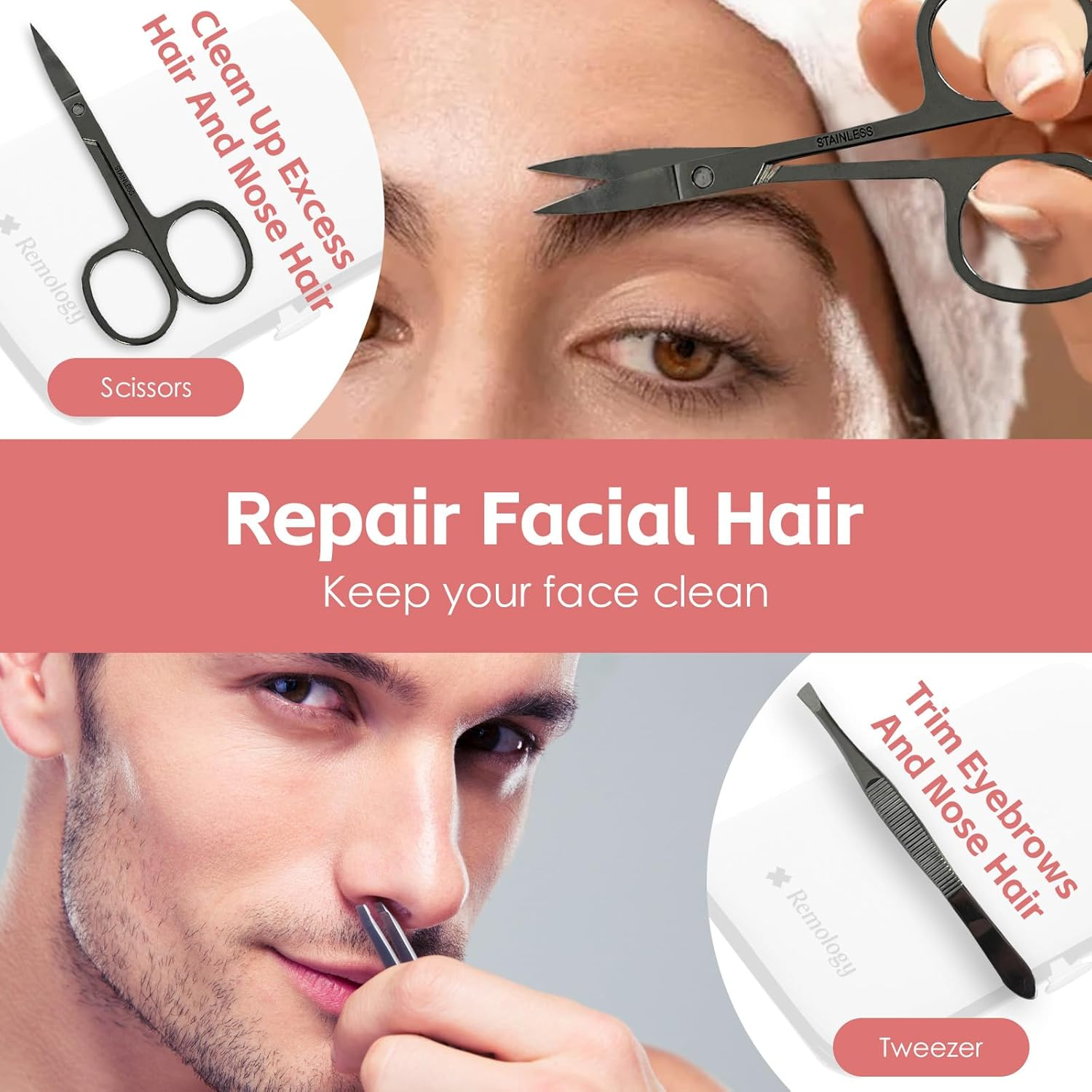 10-Piece Professional Manicure Set with PU Leather Case, Facial Care and Nail Care Tools image number 5