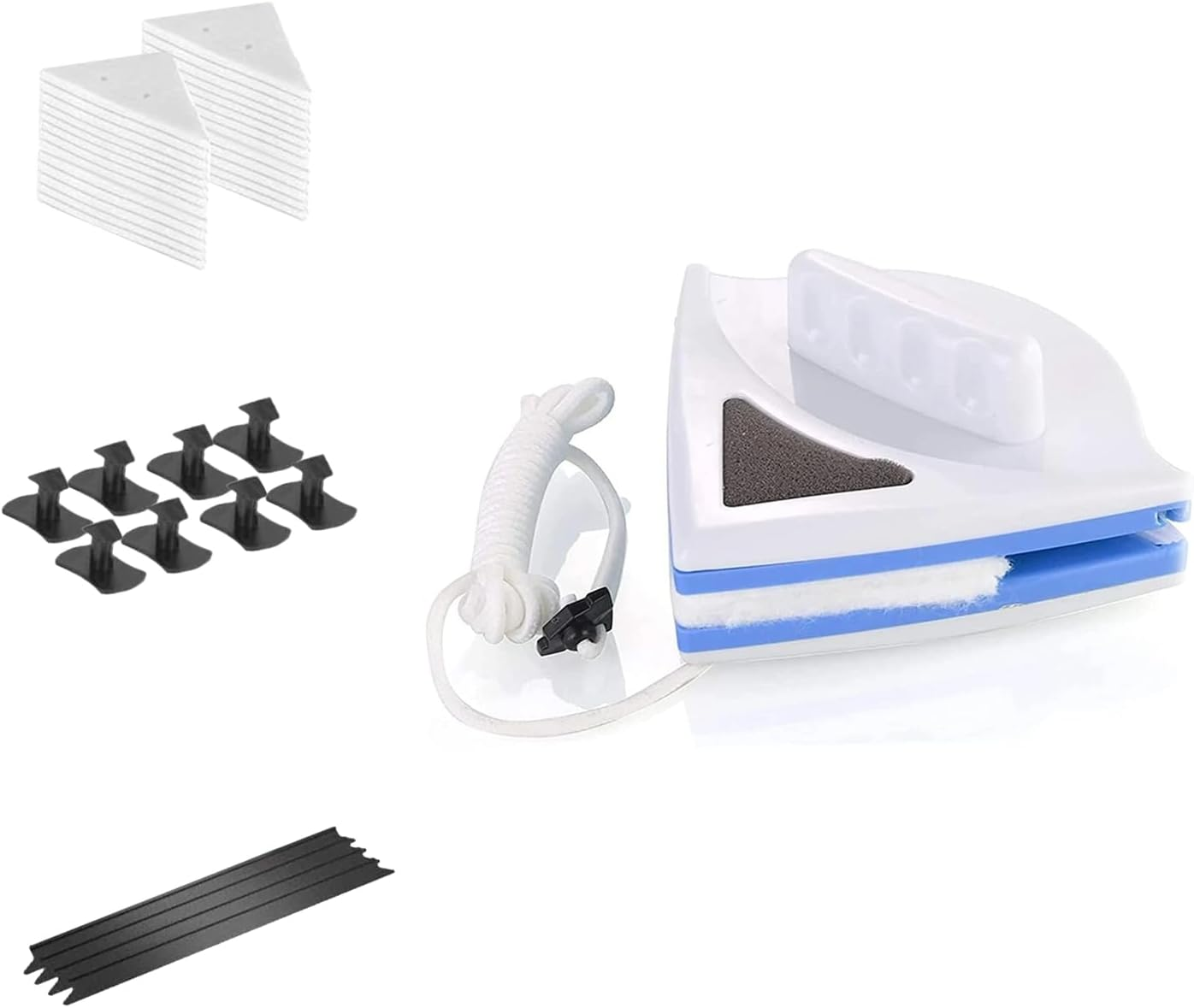 Double Sided Magnetic Window Wiper Comes with 38 Accessory Sets Glazed Window Glass Wiper Will Adjustable Magnetic Slidin Cleaning Brush Suitable for High Rise Buildings 3-8Mm Home Single Layer Glass image number 4