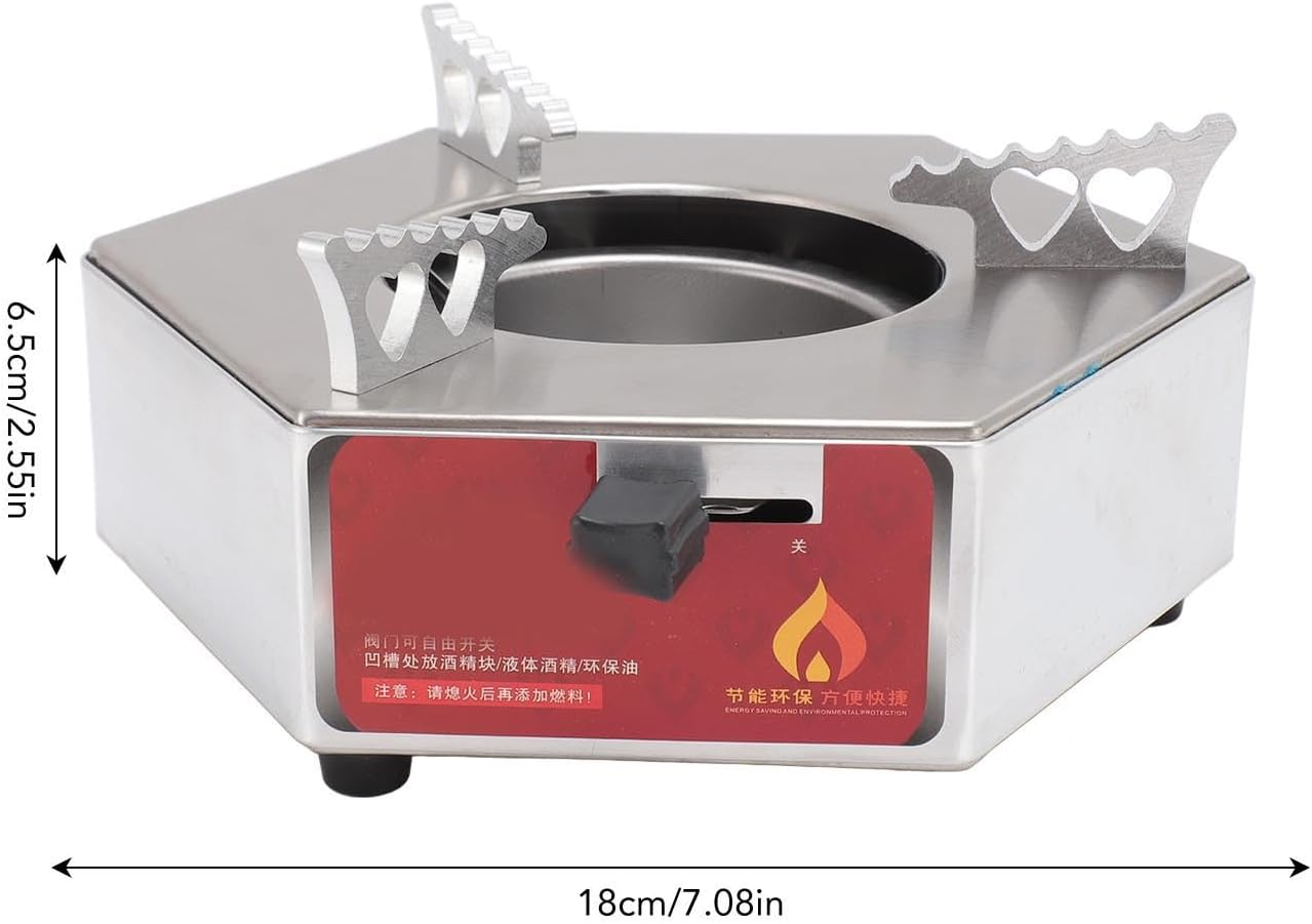 Portable Alcohol Cooker, Quick Heating Stainless Steel Equipment for Backpacking, Hiking, Picnic, Efficient Heating, Multifunctional Design, Safe and Reliable