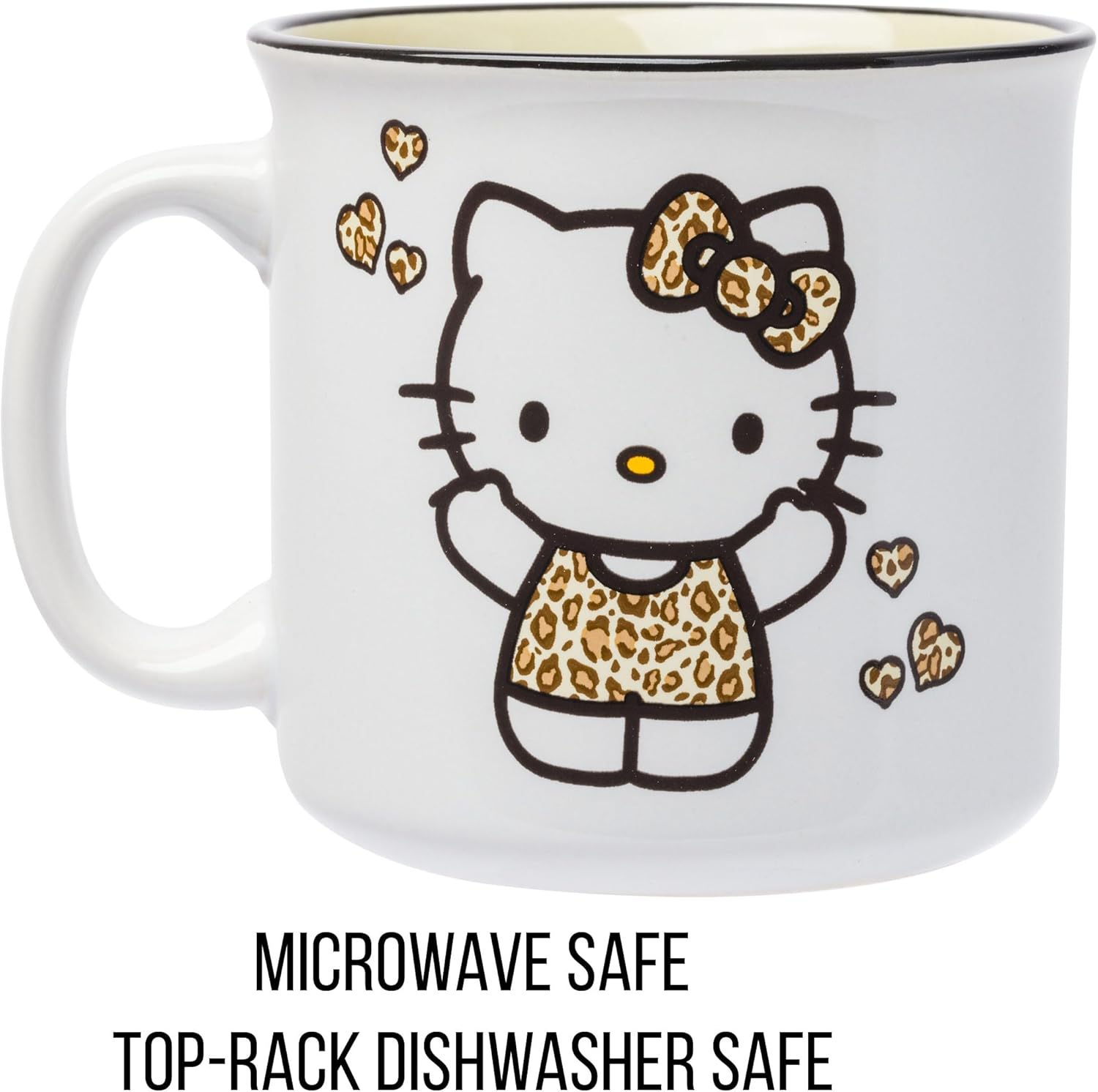 Silver Buffalo Sanrio Hello Kitty Leopard Outfit Ceramic Camper Mug, 20 Ounces image number 4