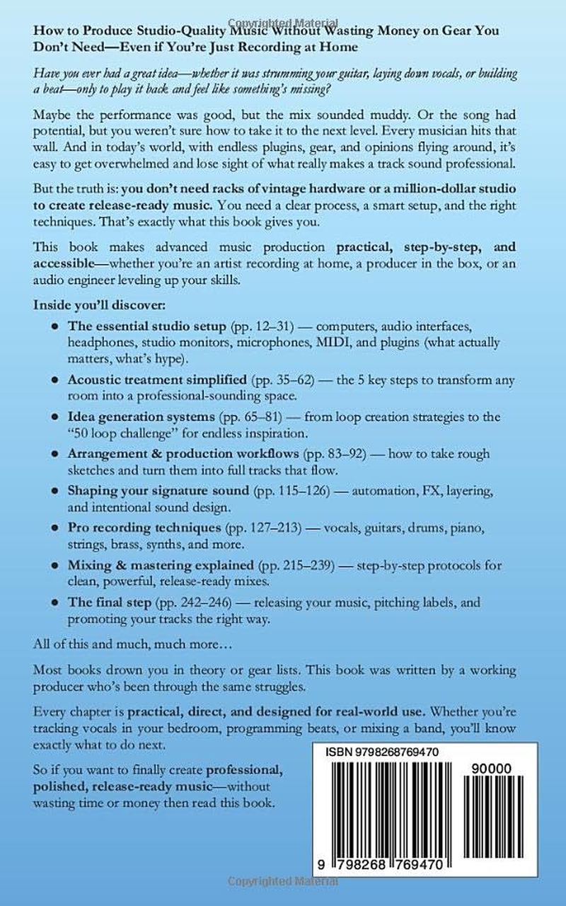 Music Production, Pro Edition: Advanced Studio & Recording Techniques for Producers, Artists, Songwriters and Audio Engineers image number 1