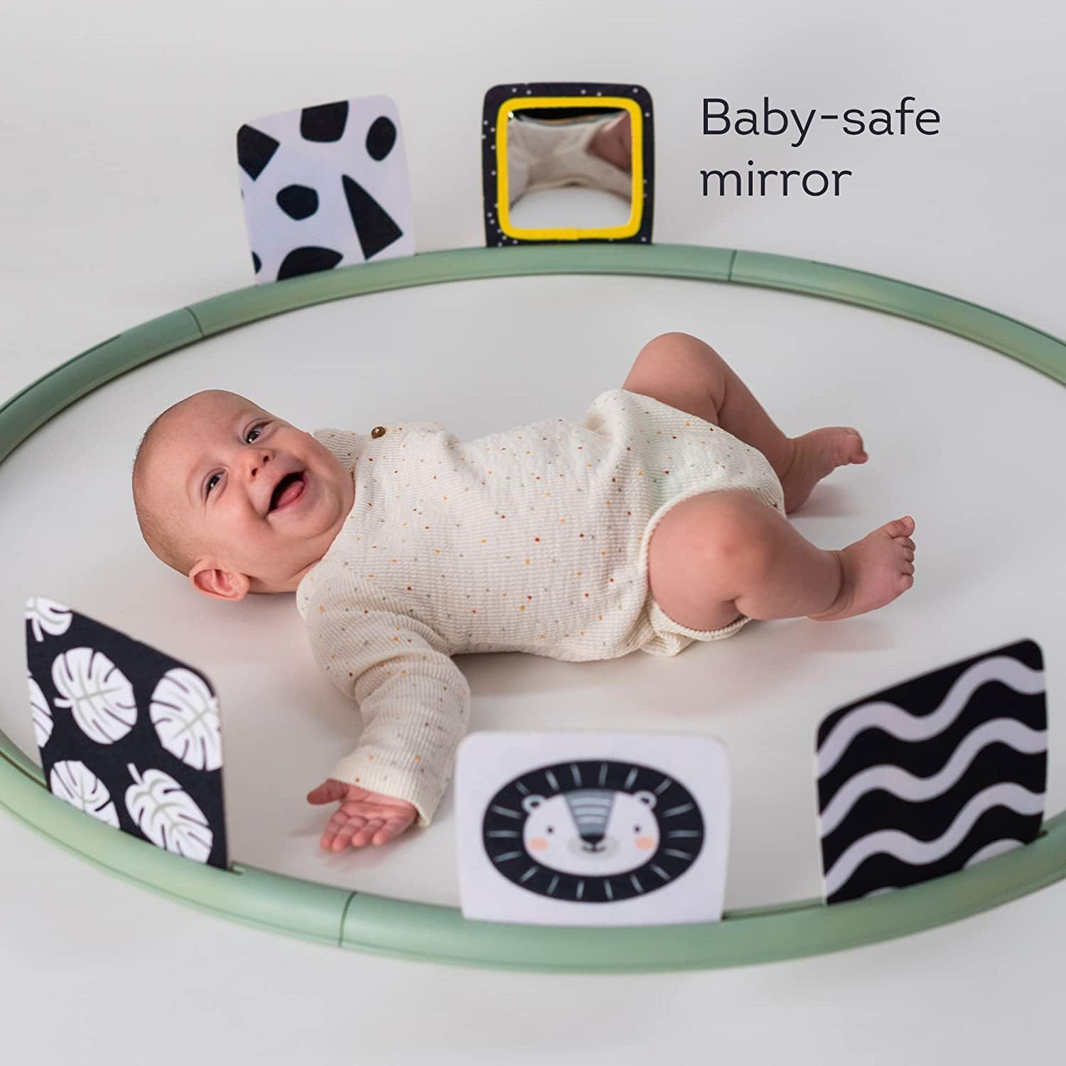 Taf Toys Tummy Time Trainer for Newborns & Babies, Developmental Activity Center with Detachable Pillow & Toys Encourage Baby&rsquo;S Senses Development, Fine & Gross Motor Skills & Eye-Hand Coordination. image number 1