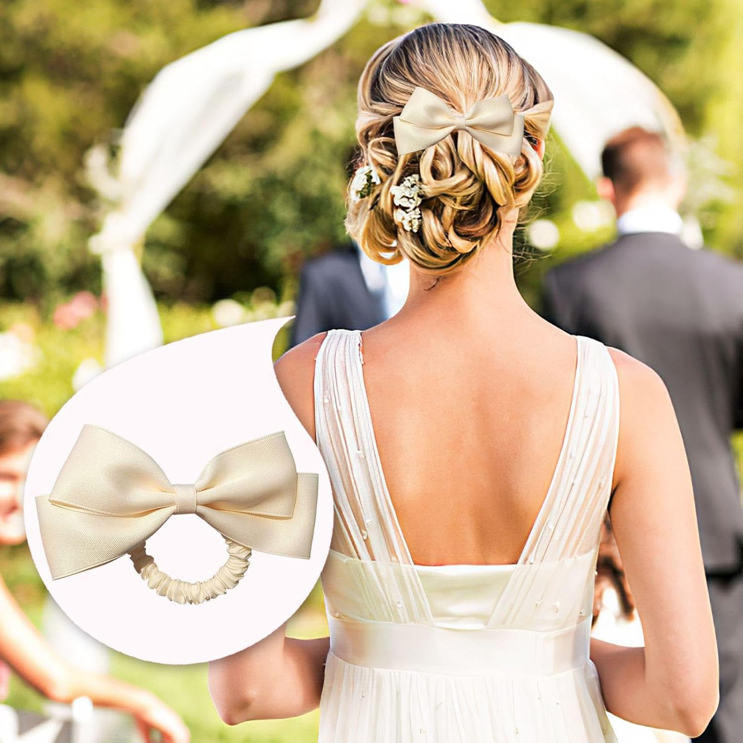 3 Pieces Bow Knot Hair Rope, Elastic Hair Rope, Simple and Versatile Hair Ring, Women'S Hair Accessories, Hairstyle Accessories. image number 3