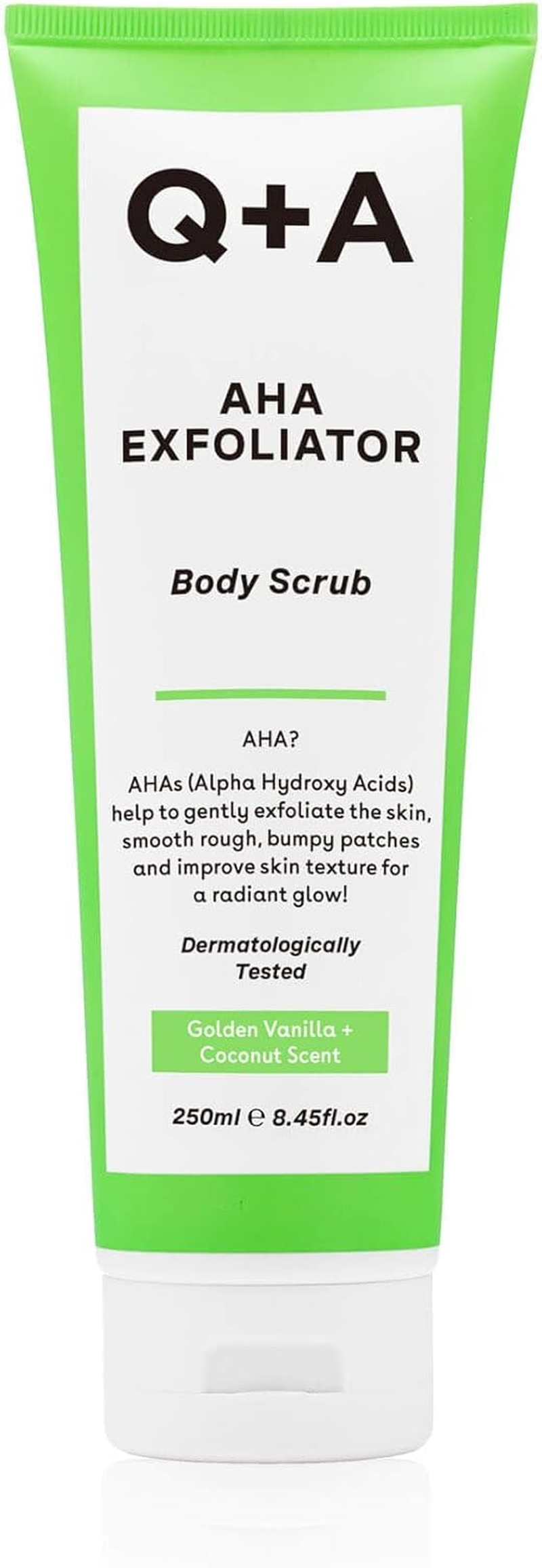 Q+A AHA Exfoliator Body Scrub for Rejuvenating Body Care, a Blend of Aha&rsquo;S Lactic Acid and Glycolic Acid Combined with Exfoliants, Improves Skin Texture and Promotes Soft and Supple Skin, 250Ml image number 2
