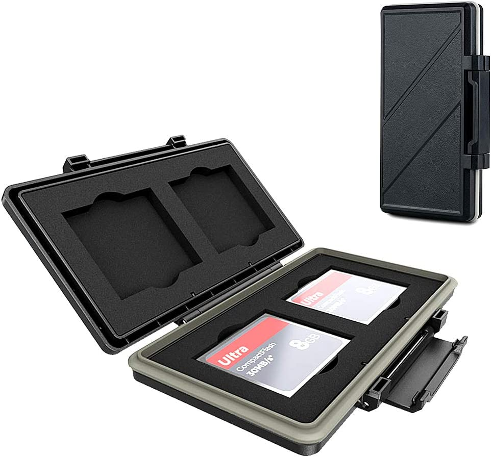 6 Slots XQD Card Holder, Water-Resistant Shockproof, XQD Memory Card Case Protector Storage Box for Nikon Z9 Z8 Z6 III II Z7 II D4 D850 D5 D500 D4S Canon R5C Fujifilm XH2 XH2S GFX 100II