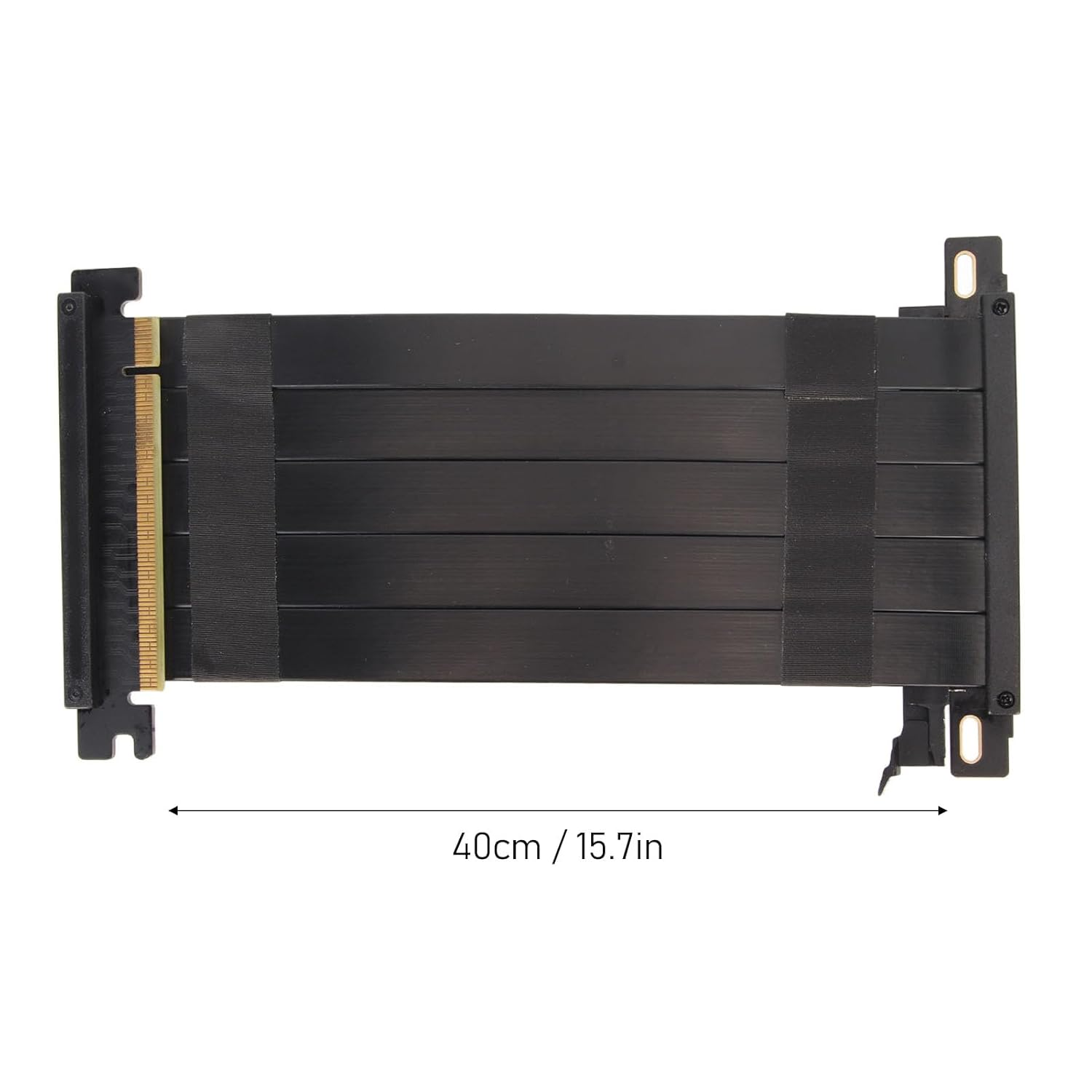 PCIE 4.0 X16 Extender Riser Cable, 180 Degree Graphics Card Extension Cable High Speed Electromagnetic Interference Shielding for RX 7600 for RX 7800 XT (40Cm) image number 6