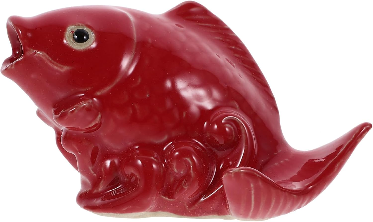 Ceramic Carp Figure Outdoor Water Fountain Spray Ornament Garden Accessory Garden Decor for Landscaping and Home Decoration image number 3