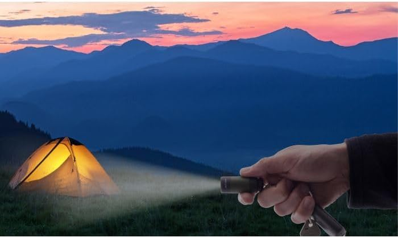 MAVERICK Rechargeable Torch Keychain, Khaki, Compact LED Light with USB Charging, Ideal for Camping, Travel, Everyday Carry image number 4