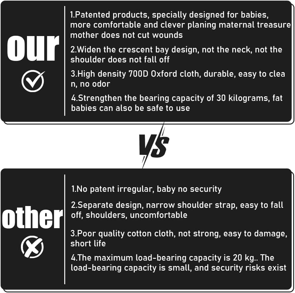 Toddler Sling Carrier,Baby Chair Adjustable Shoulder Strap,Compact Non-Slip Hip Seat Carrier,Toddler Slings Carrying 30 Kg,For Babies Aged 6 Months to 5 Years (Black)