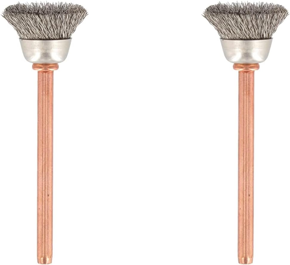 Dremel 531 Stainless Steel Brush Accessory Set, 2 Brushes (13 Mm) for Cleaning Corrosive Resistant Materials