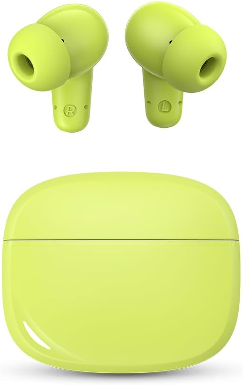 SPC Boost Buds - Wireless Bluetooth Headphones with ENC Noise Cancellation | 30 Hours Battery Life | Google Fast Pair | 4 Microphones | IPX4 | Touch Control and Voice Assistant - Orange