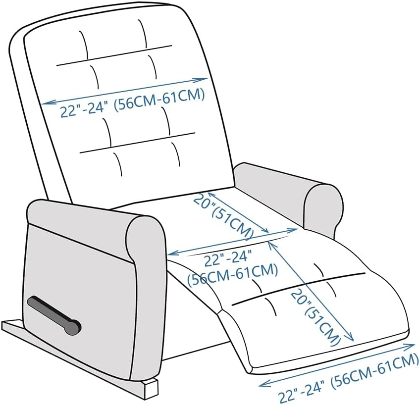 STONECREST Recliner Chair Cover, Waterproof Microsuede Slipcover, Stay in Place (Chocolate, Recliner 23"(58CM) Regular) image number 2