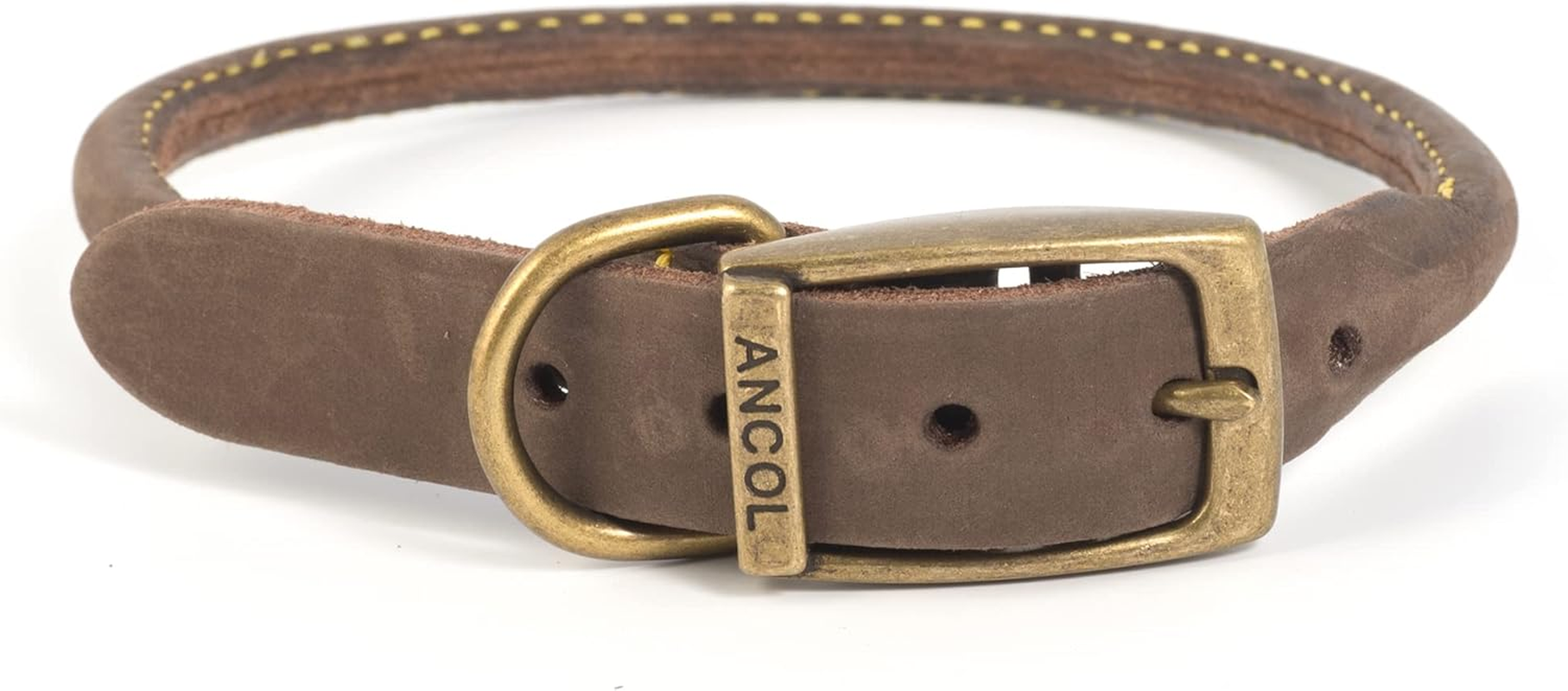 Ancol Timberwolf round Leather Collar