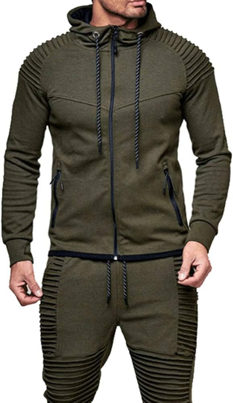Amropi Men'S Jogging Suit, Tracksuit, Sportswear, Men'S Sweat Jacket and Tracksuit Bottoms, Sports Suit