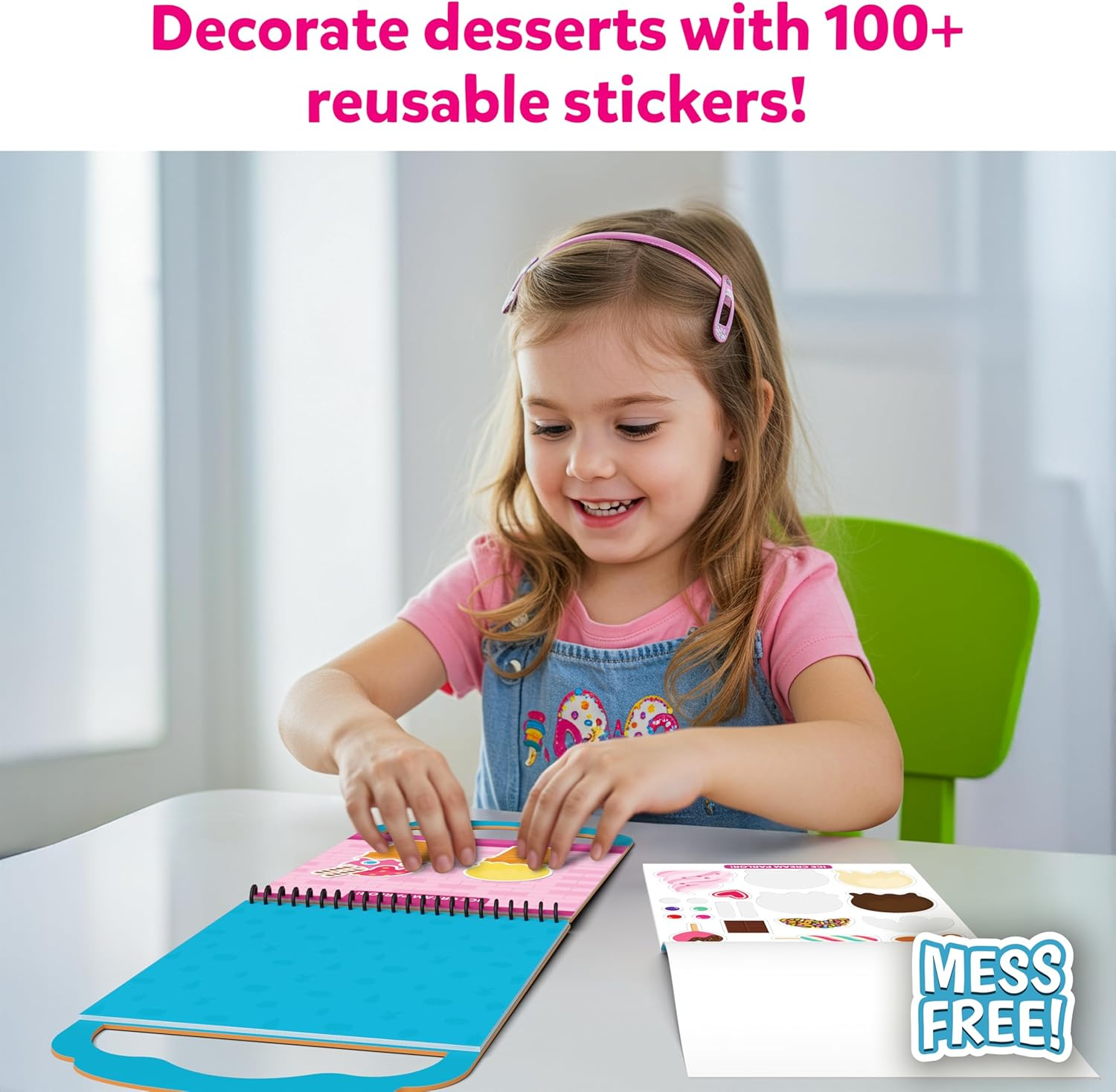 Skillmatics Reusable Sticker Activity Book - Peelies, 100+ Reusable Stickers, 6 Pictures, Mess-Free Fun for Kids, Creative Play & Travel Toy, Gifts for Boys & Girls Ages 3, 4, 5, 6, 7