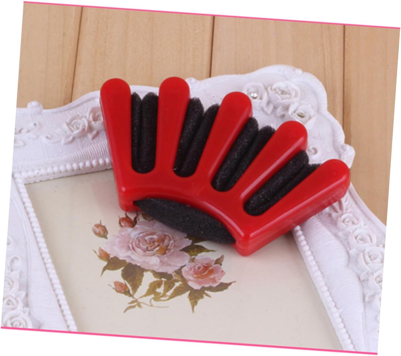Beavorty Hair Braider Sponge Hair Braiding Tool Red Five-Finger Braid Styling Device for Women and Girls Diy French Braiding