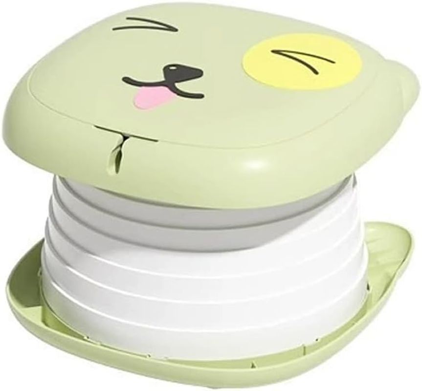 AIMALL Children'S Portable Folding Toilet, Lightweight Travel Potty Seat, 9.45X9.45X6.69 Inches, Odour-Resistant for Outdoor and Indoor Use image number 1