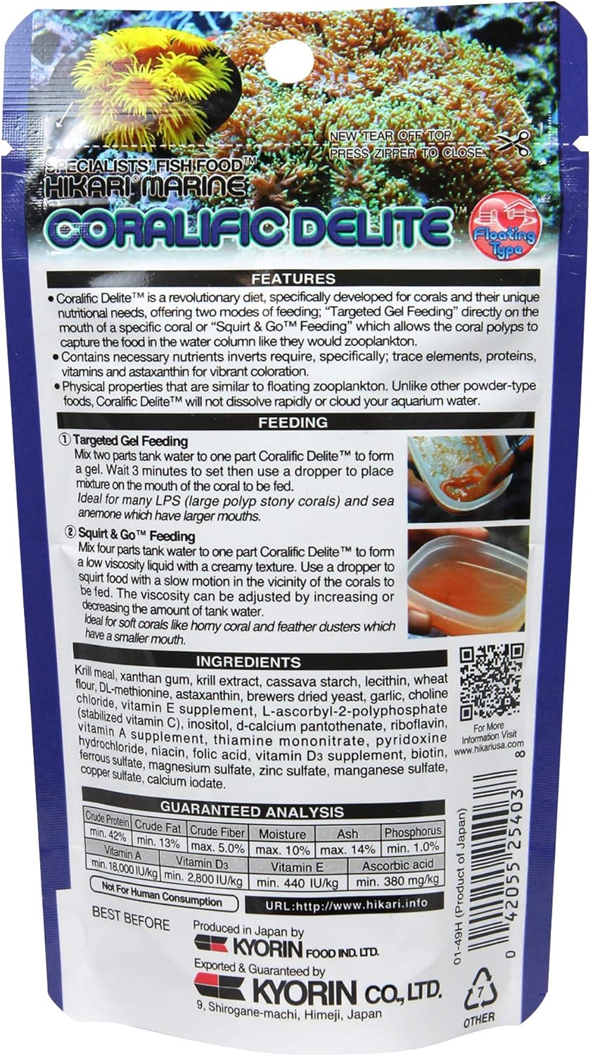 Hikari Coralific Delite 35G Aquarium Health Premium Coral Food Made in Japan image number 2