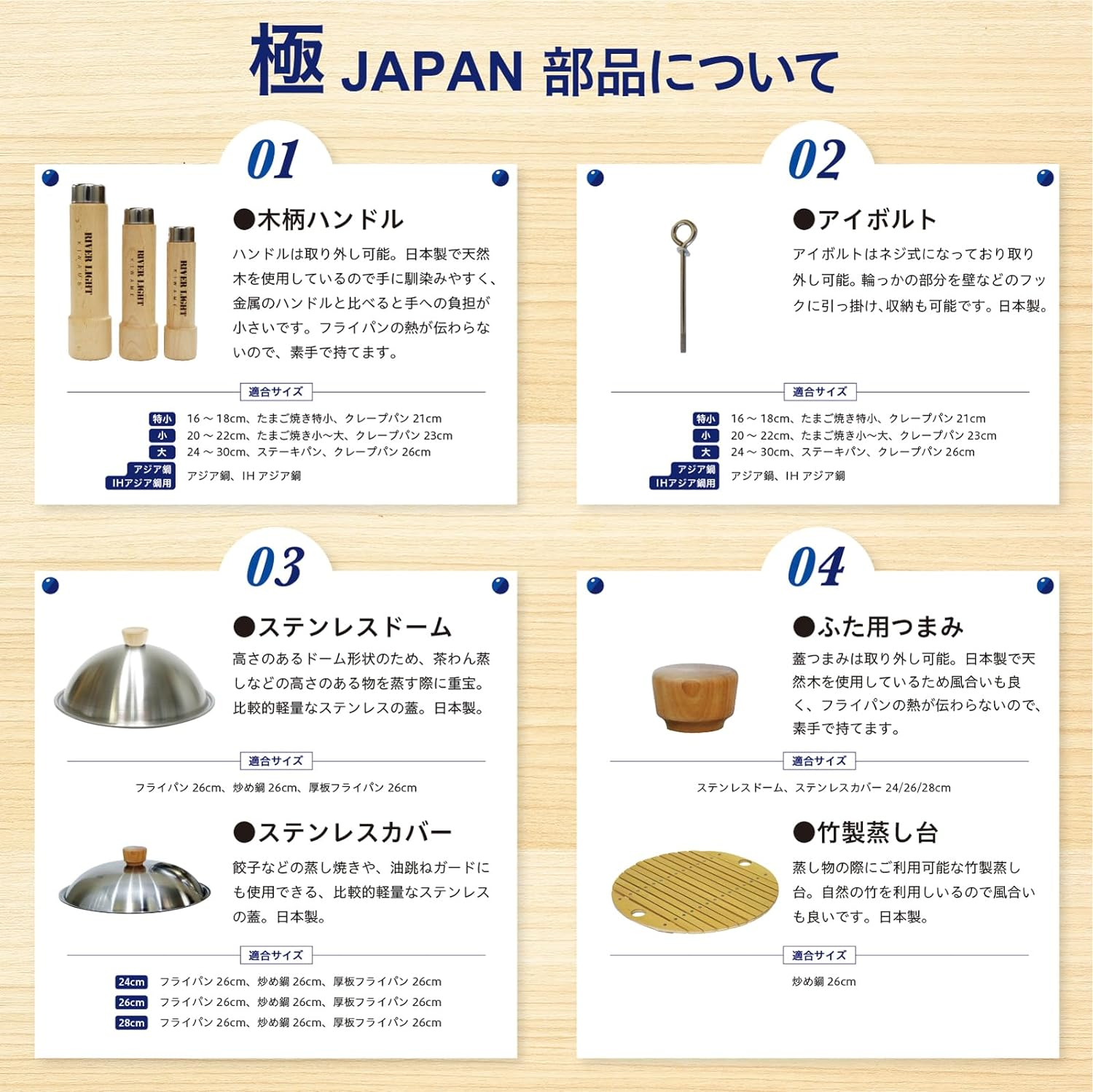 Riverlight JS2328 Kyoku Japan Iron Thick Plate Frying Pan with Lid Set, 11.0 Inches (28 Cm), Iron Nitride, Nitriding, IH Compatible, Rust Resistant, Made in Japan image number 2