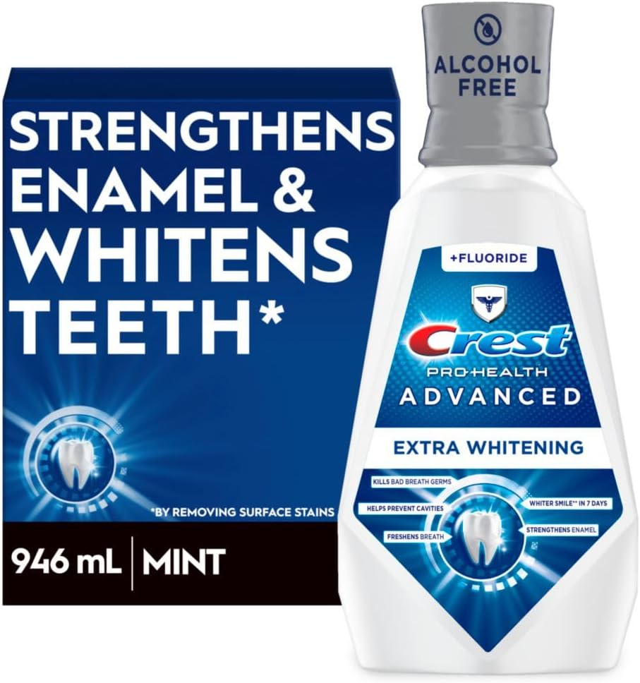 Crest Pro-Health Advanced Mouthwash with Extra Whitening Energizing Mint 31.9 Fluid Ounce image number 5
