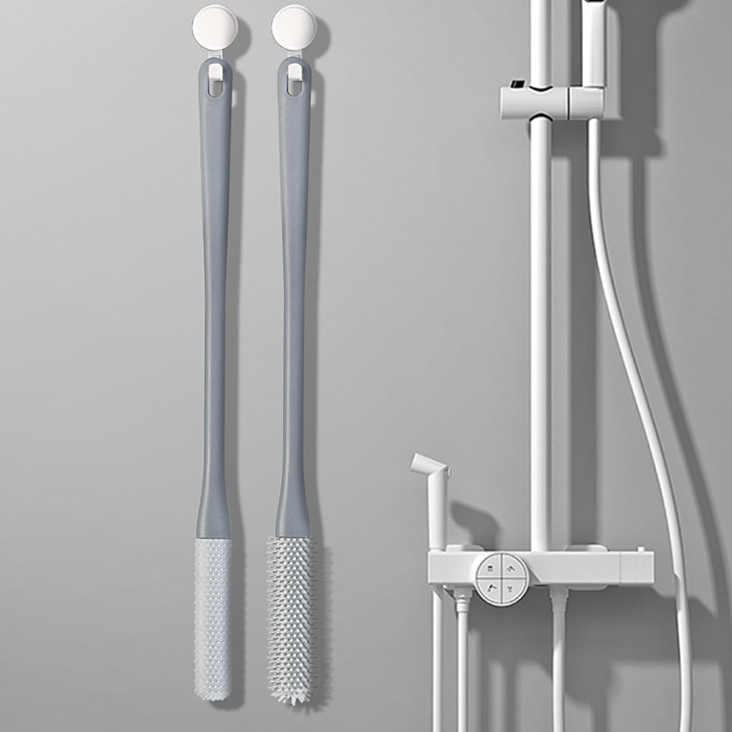 Silicone Foot Brush,Toe Nail Scrubber Brush | Toe for Shower with Long Handle, Foot Scrubber in Shower, Deep Cleaning for Elderly Seniors image number 6