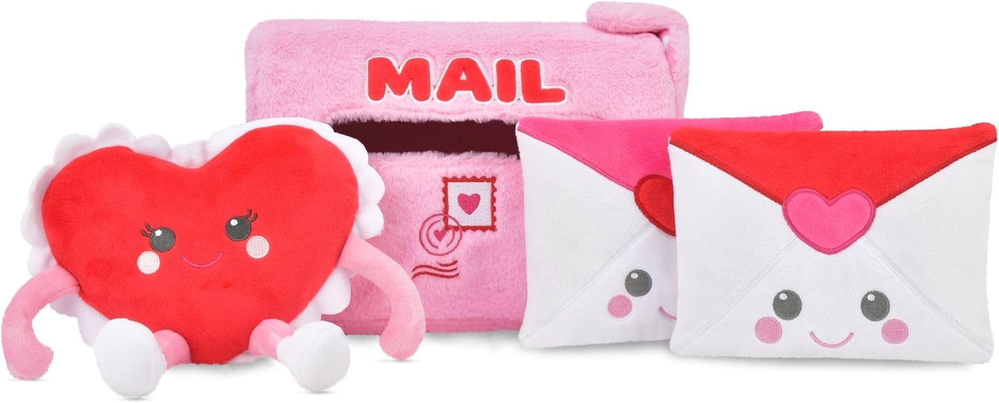 Iscream Valentine Kawaii Love Notes Fleece Play Pillow Set with Embroidered Accents image number 3