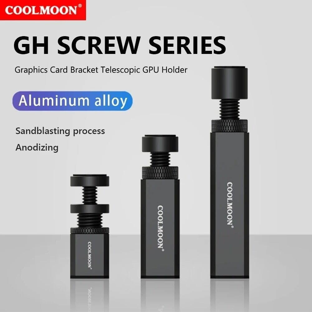 COOLMOON Aluminum Alloy Chassis Graphics Card Bracket 5.0-8.0Cm (Black) image number 2