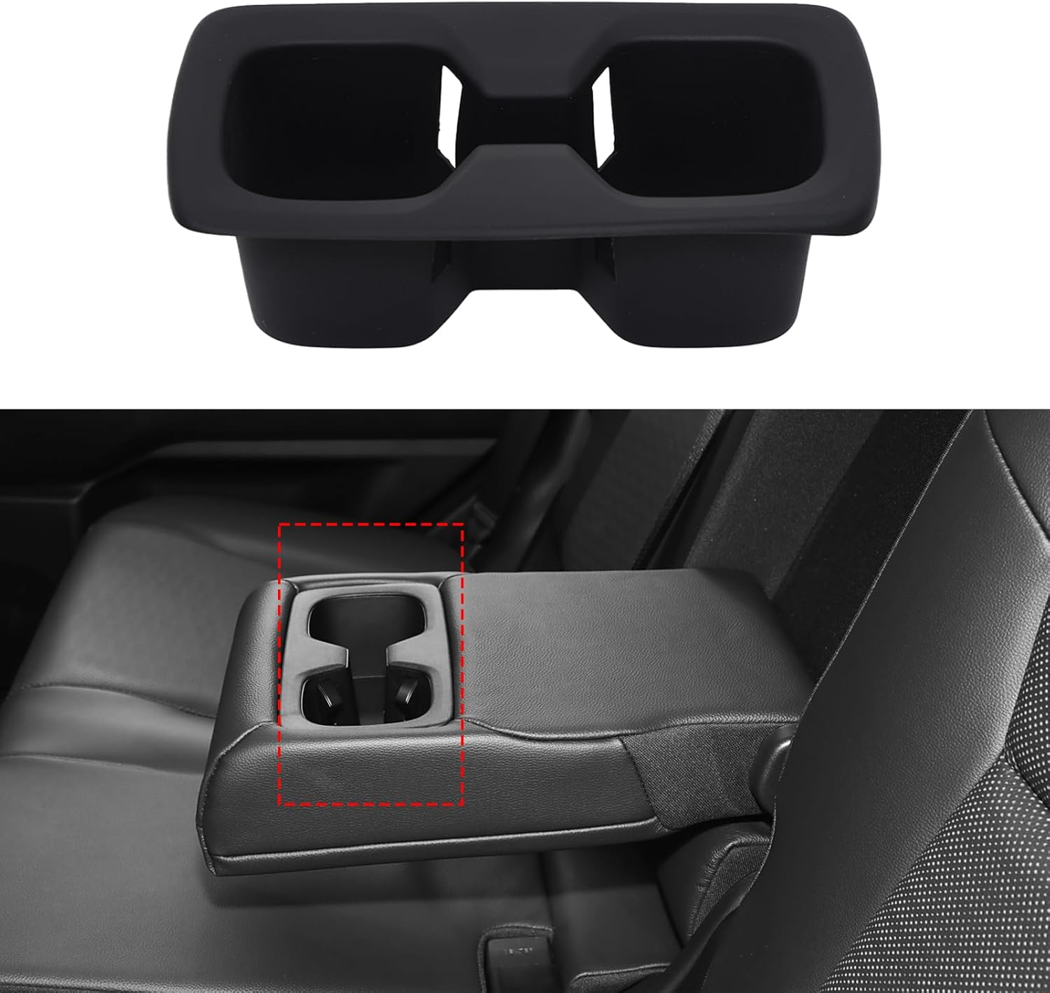 Yinaniutos Cup Holder Insert Compatible with Toyota Land Cruiser 250 Prado J250 LC250 2024 2025 | Soft Silicone Console Cup Liner | 1PC Set (Rear Row) image number 3