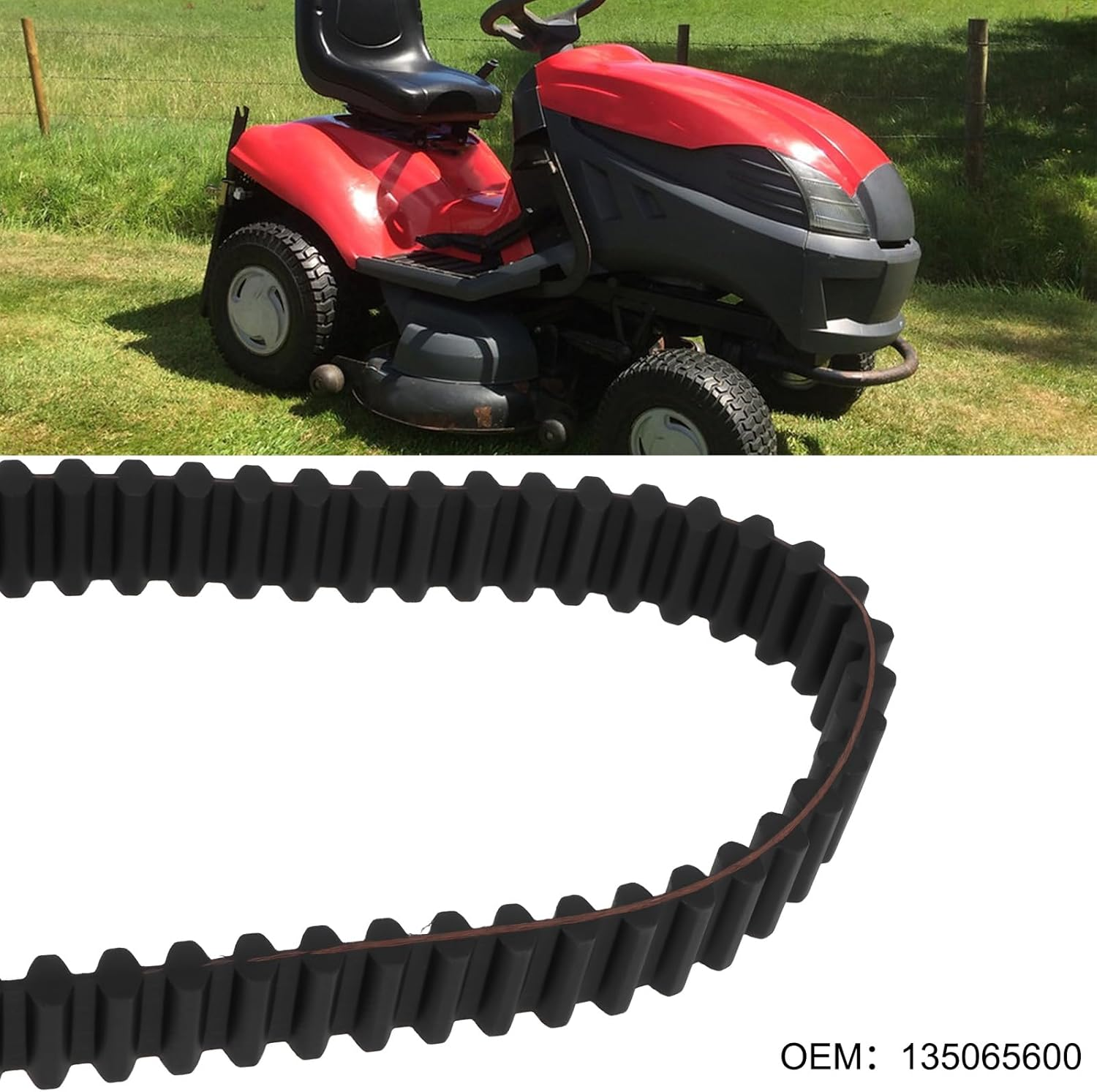 Emsea Lawnmower Timing Belt 1600X20X8Mm 135065600 Compatible with CASTELGARDEN TC102 TCP102