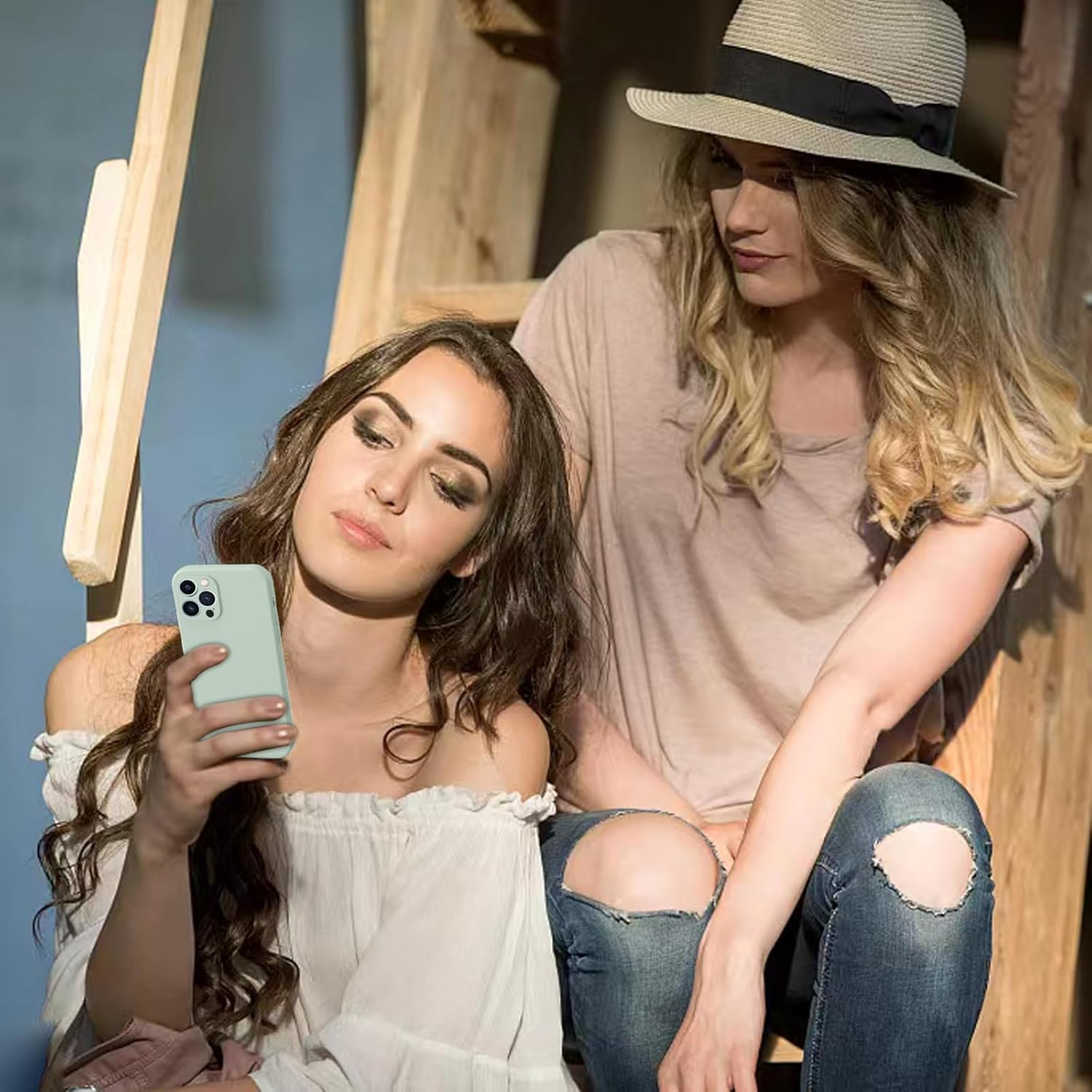 Silicone Case for Iphone 12 Pro, Ultra Thin Slim with Microfibre, Scratch-Resistant All-Round Protection Case, Light Green - Coffee image number 6