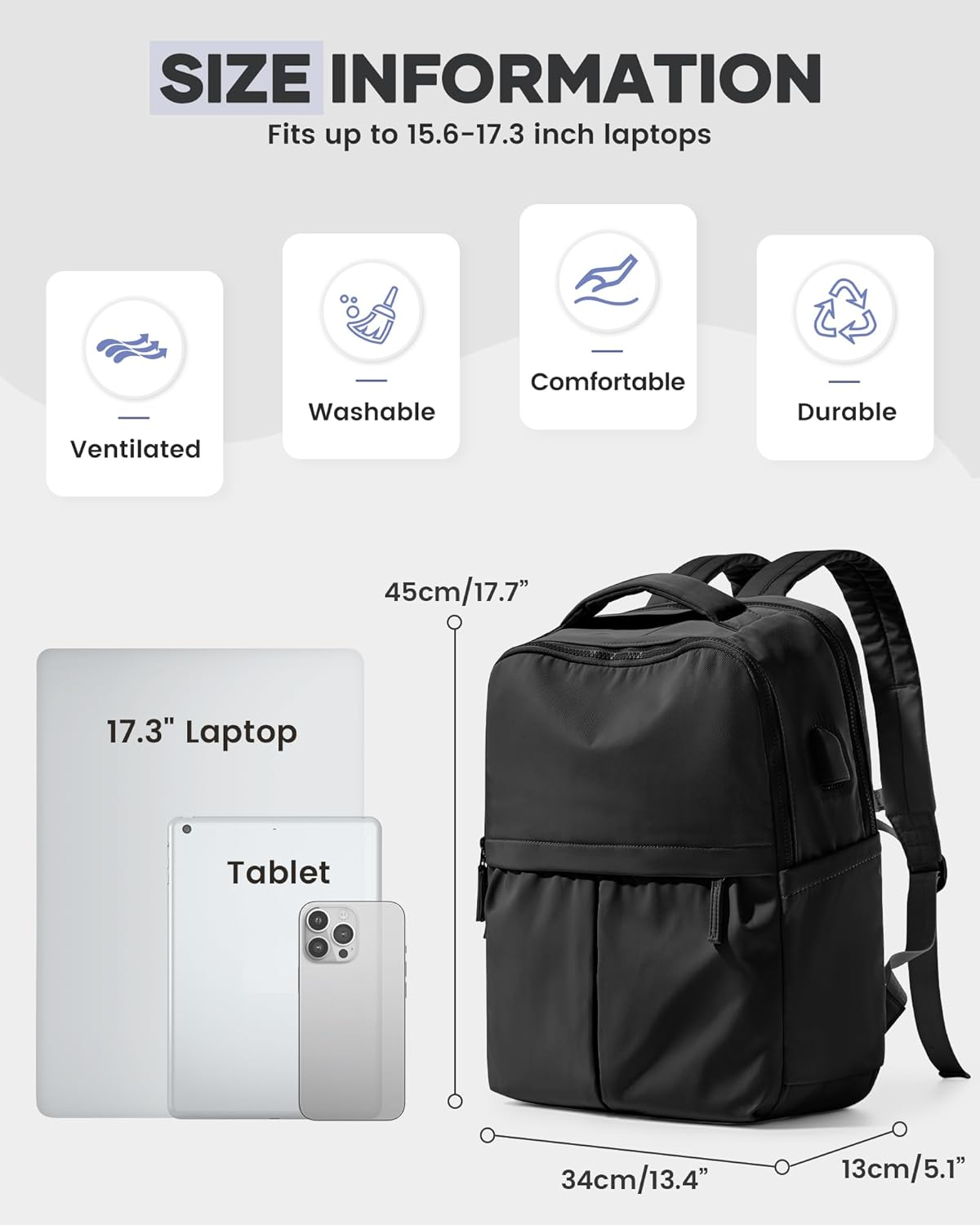 Wepadre Travel Laptop Backpack image number 7