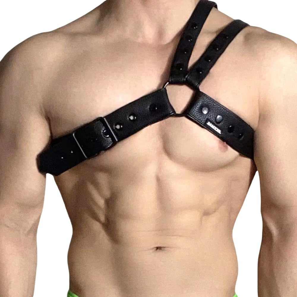 JOCKMAIL Men'S Harness Leather Harness for Men Adjustable Mens Harness Chest for Fashion, Fitness, and Special Occasions